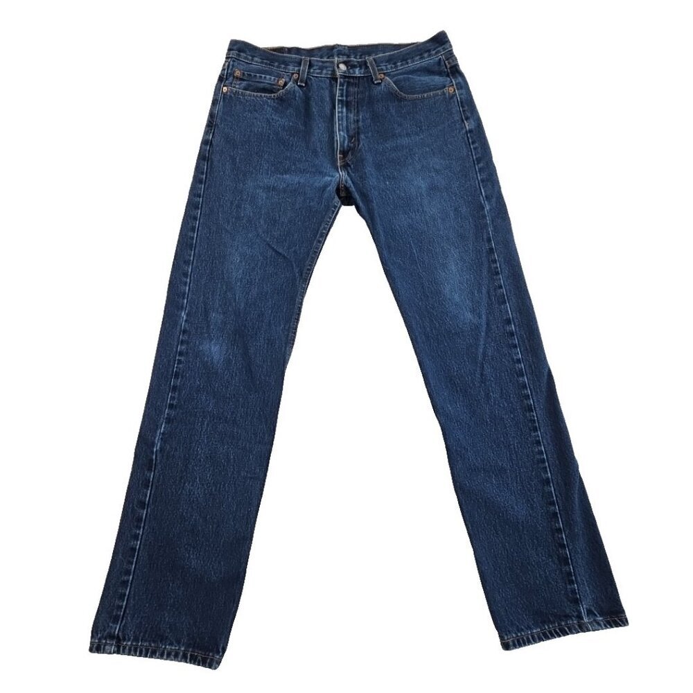 Levi's 505 Jeans Men's 36 x 34 Medium Wash Denim Straight Leg Regular Fit EUC